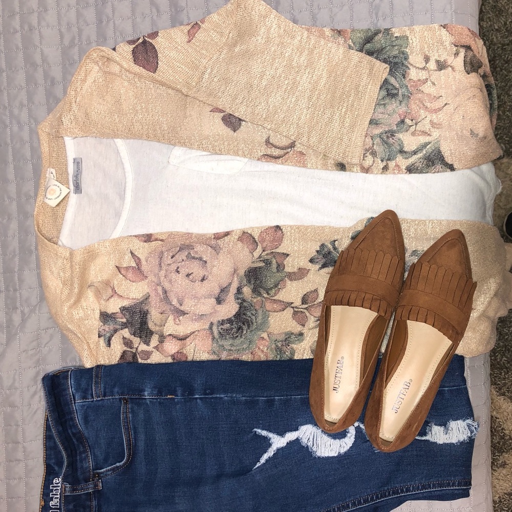 Floral Knit Cardigan